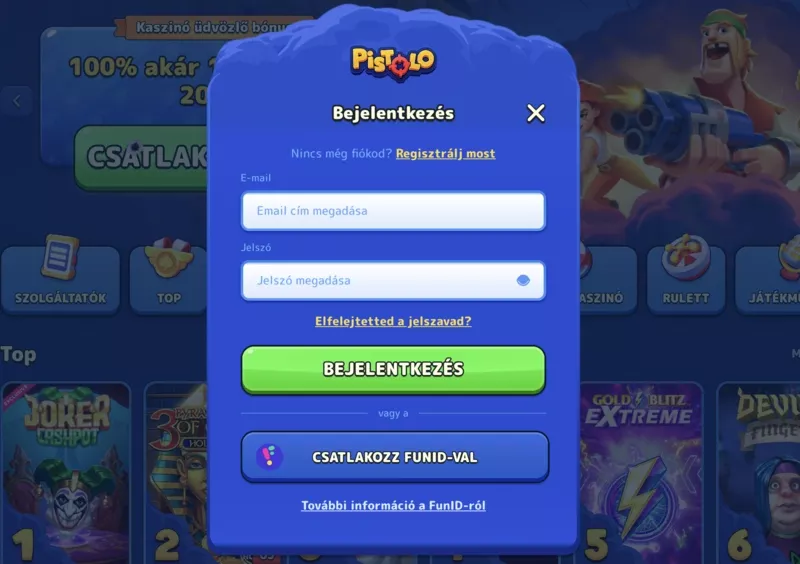 Pistolo bejelentkezés